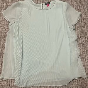 Vince Camuto Small light blue pleated blouse
